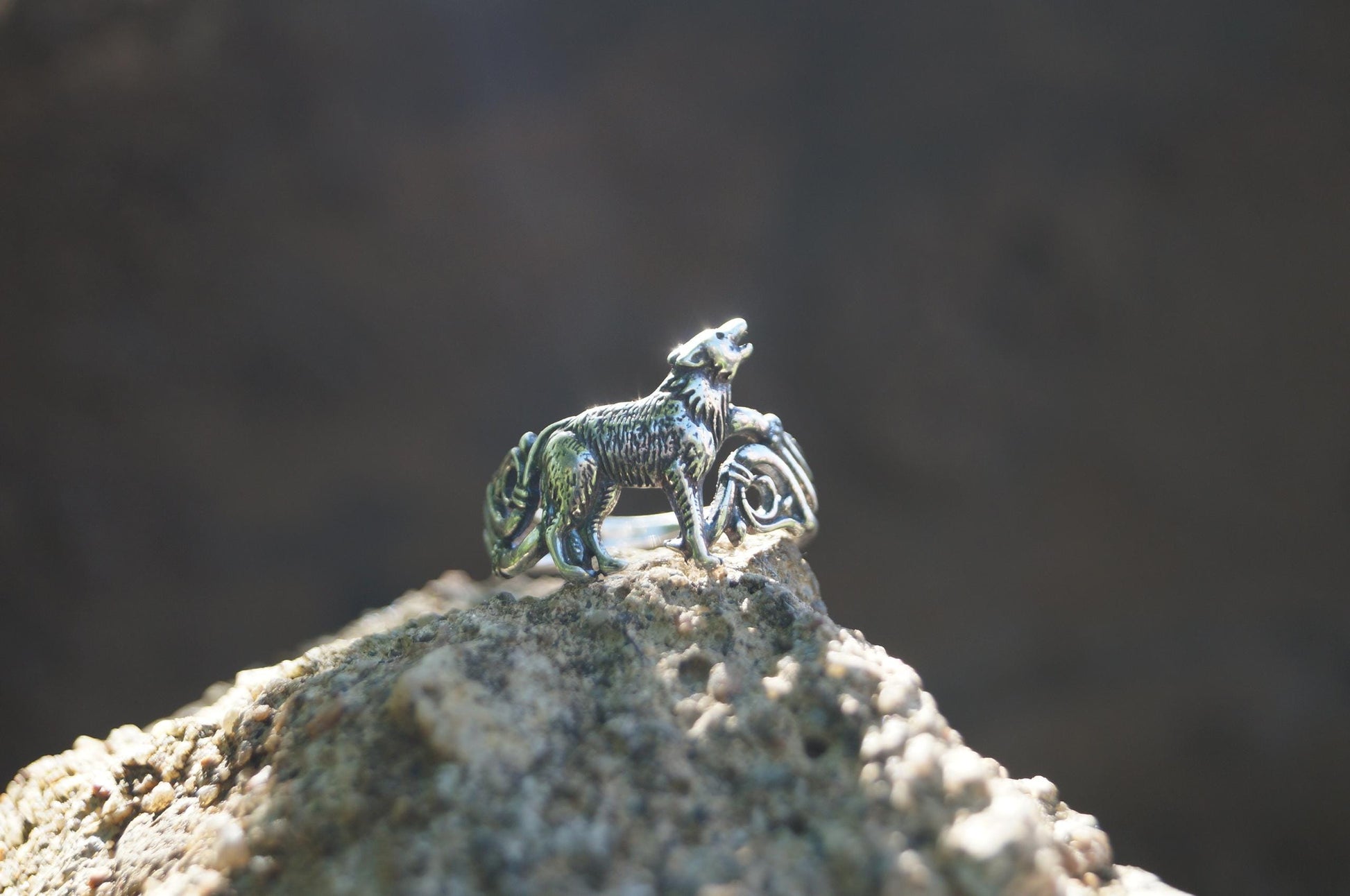 Fenrir Wolf Viking Ring - SokolArmory