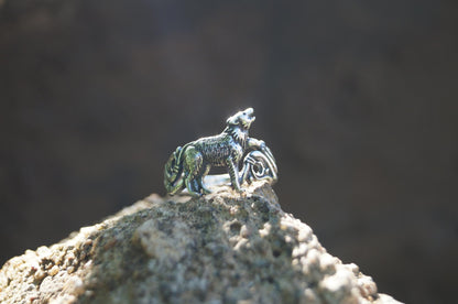 Fenrir Wolf Viking Ring - SokolArmory