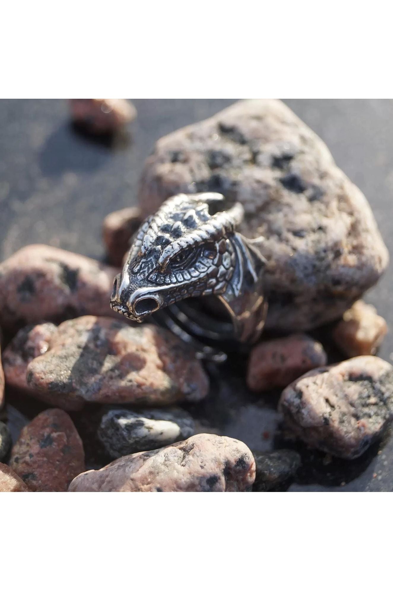 Silver Dragon Ring - SokolArmory