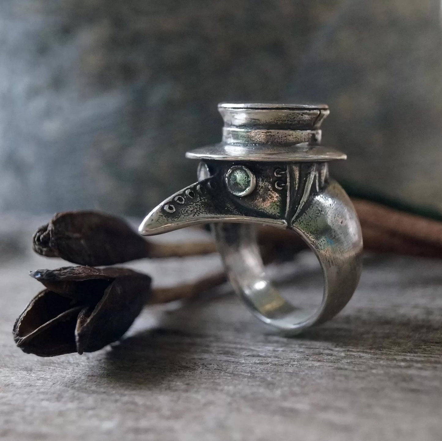 Plague doctor ring plague mask jewelry ring - SokolArmory