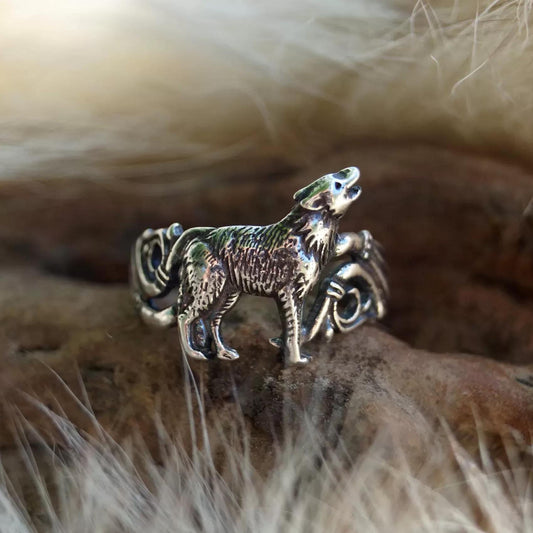Fenrir Wolf Viking Ring - SokolArmory
