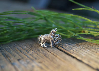 Fenrir Wolf Viking Ring - SokolArmory