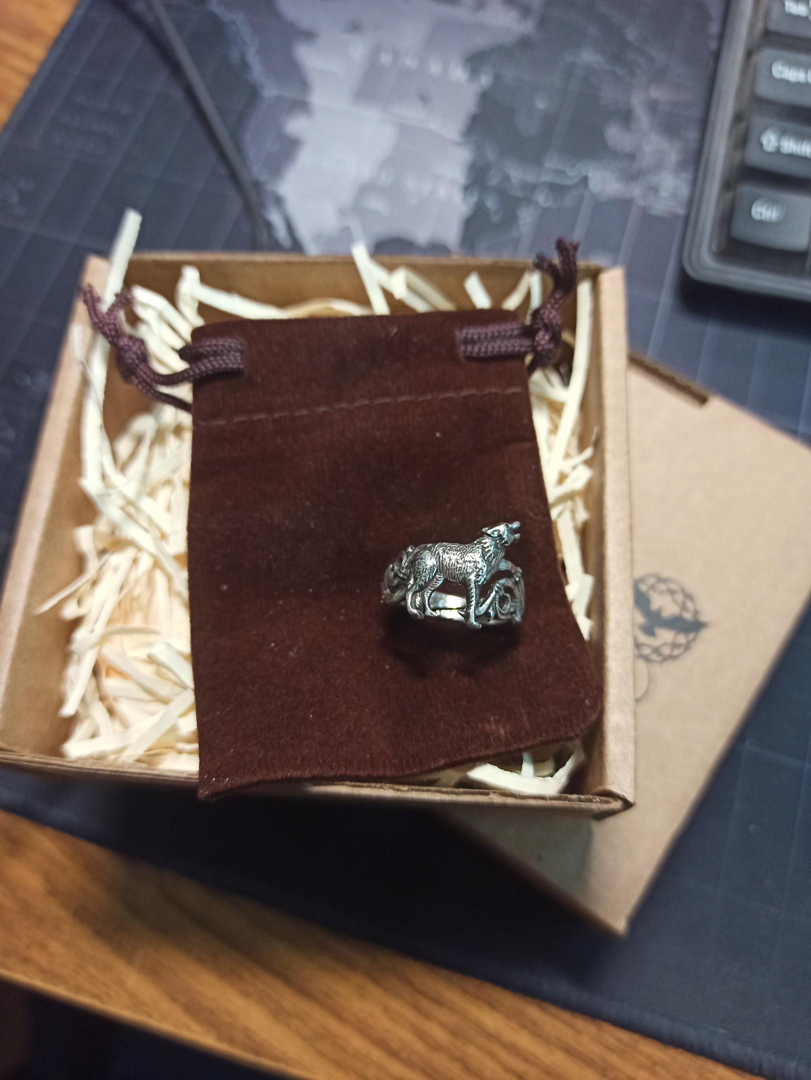 Fenrir Wolf Viking Ring - SokolArmory