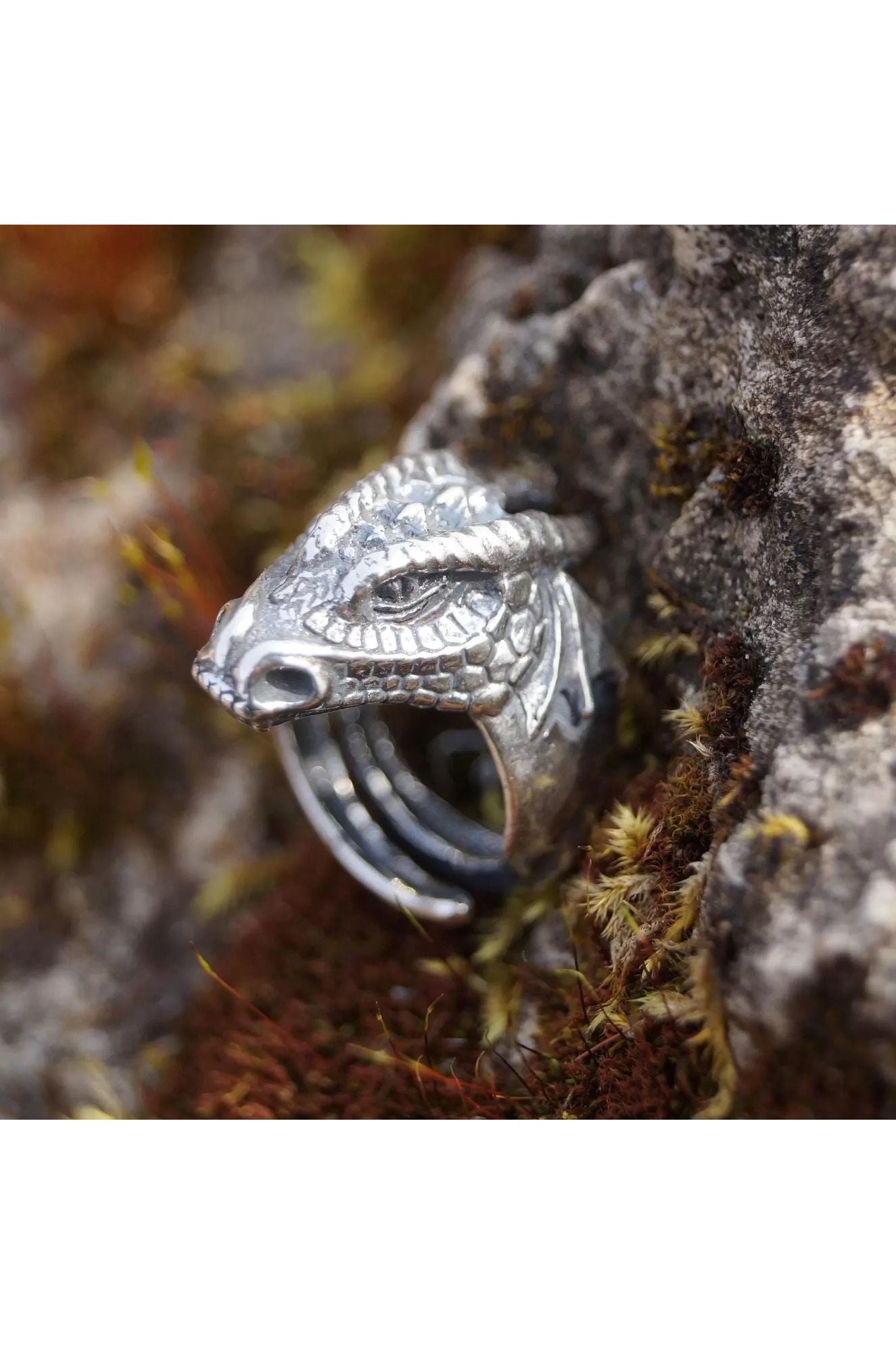 Silver Dragon Ring - SokolArmory
