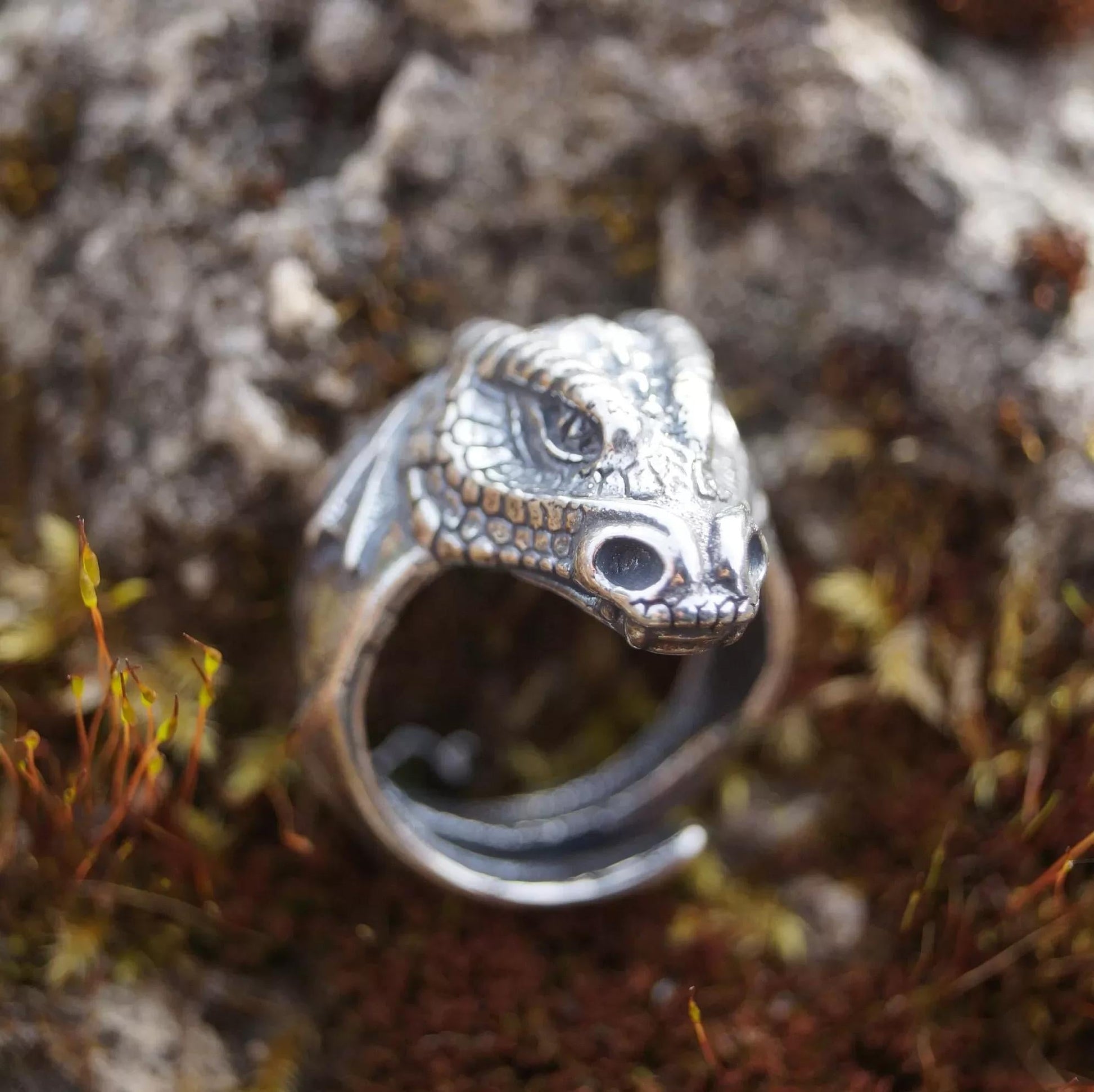 Silver Dragon Ring - SokolArmory