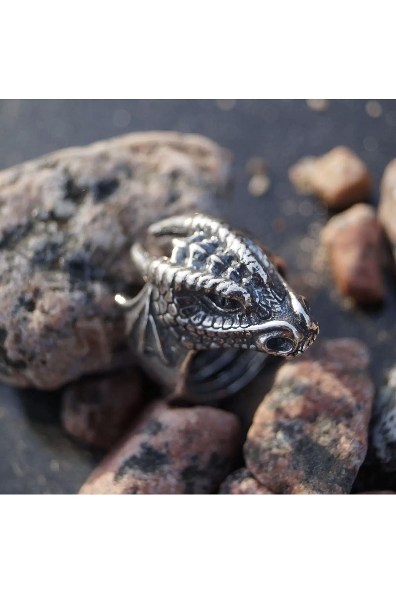 Silver Dragon Ring - SokolArmory