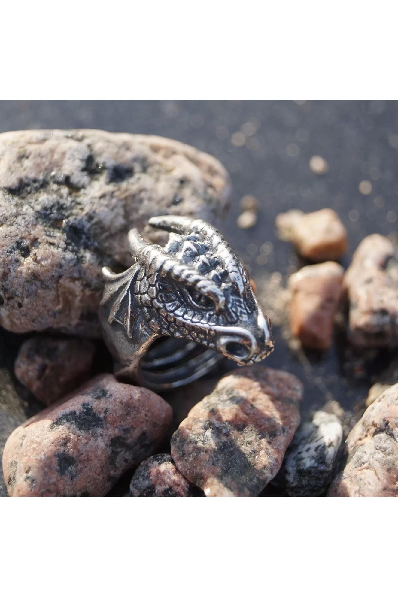 Silver Dragon Ring - SokolArmory
