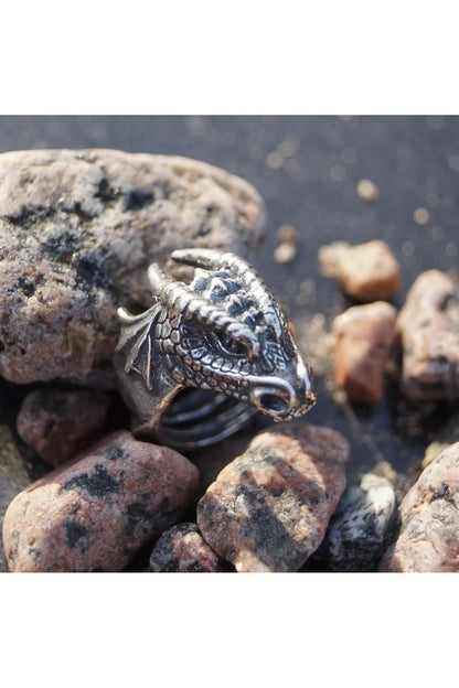 Silver Dragon Ring - SokolArmory