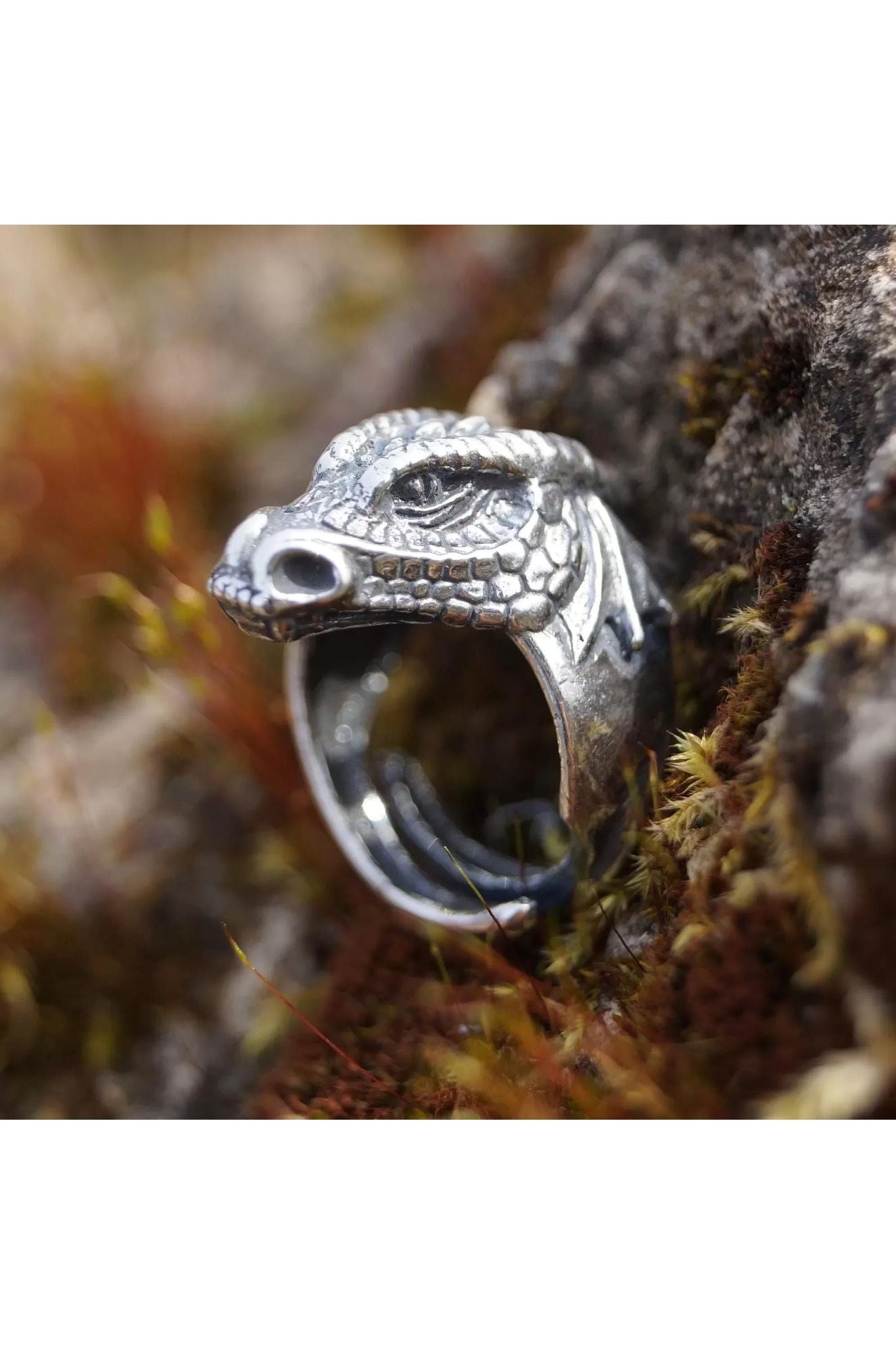 Silver Dragon Ring - SokolArmory