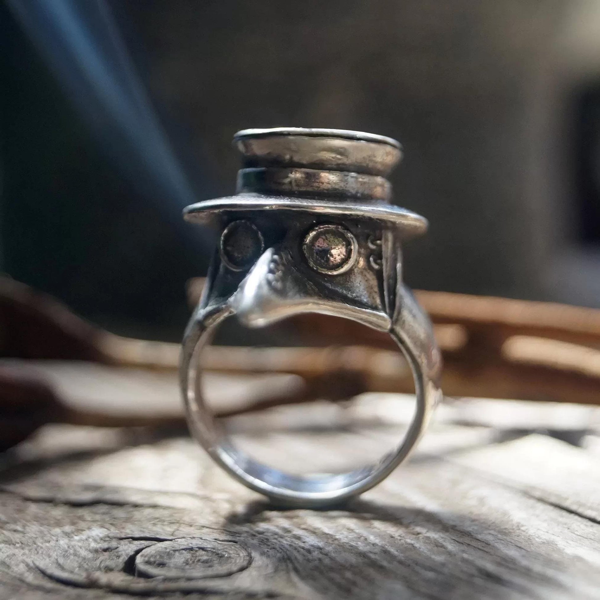 Plague doctor ring plague mask jewelry ring - SokolArmory