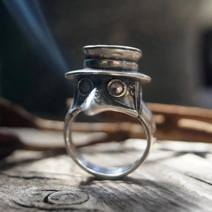Plague doctor ring plague mask jewelry ring - SokolArmory