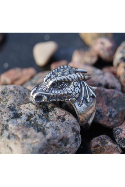 Silver Dragon Ring - SokolArmory