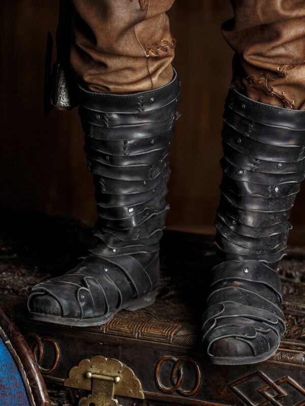 Ragnar Black Leather Boots