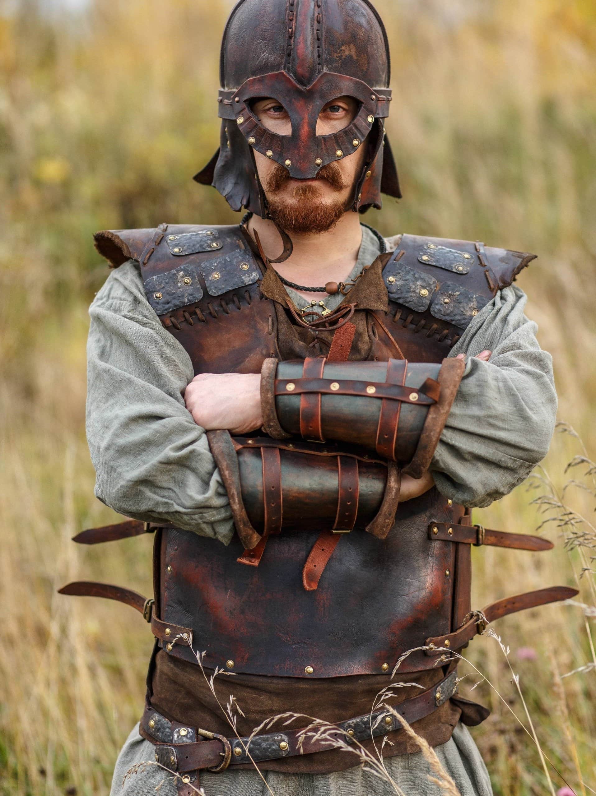 Leather Armor with Chainmail;Women Breastplate;LARP Cosplay Armor