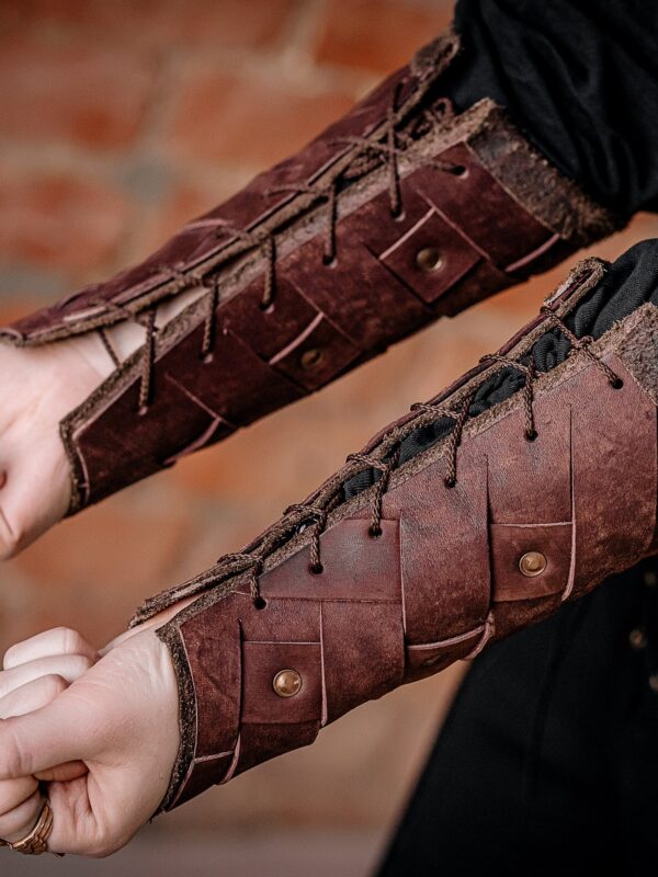 Medieval leather bracers