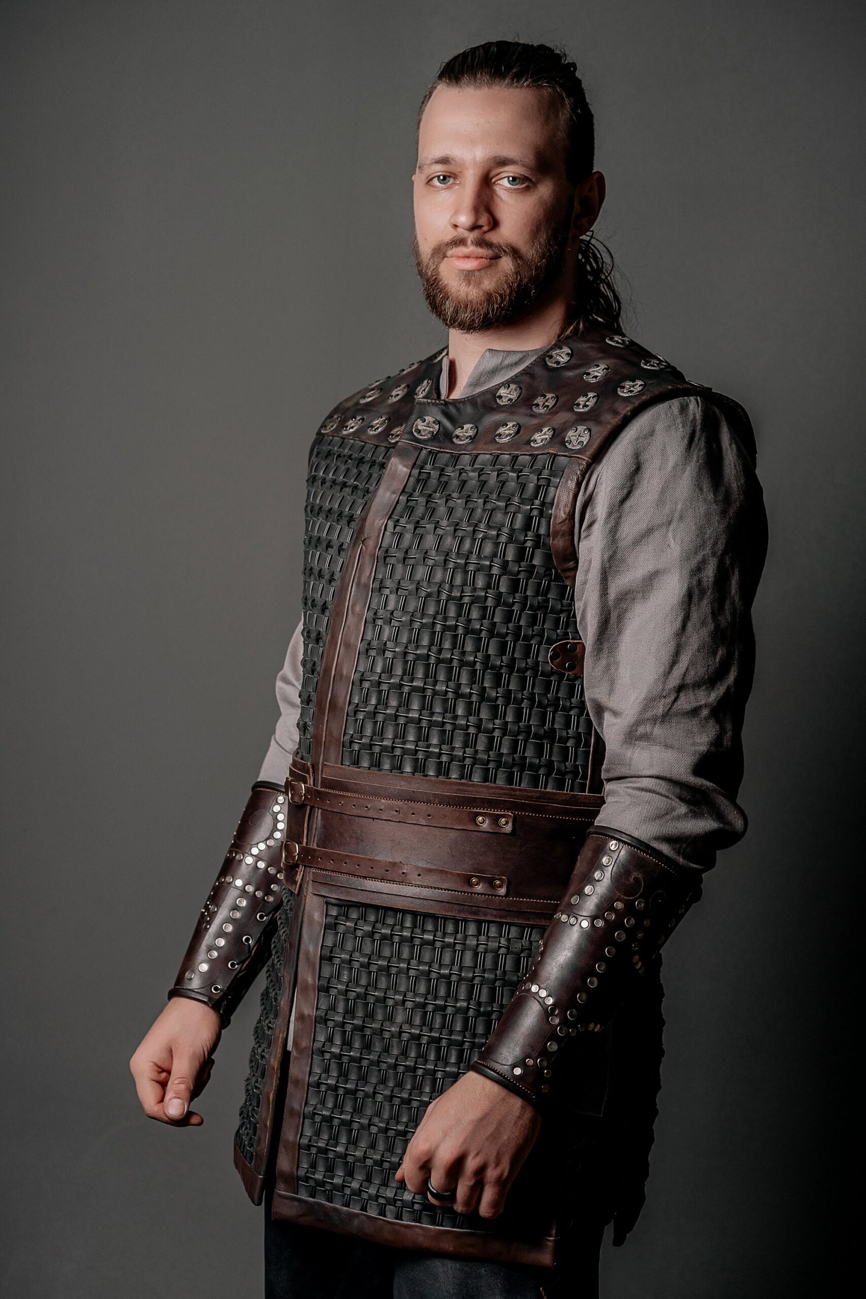 Uhtred Black Studded Vest  The Last Kingdom Season 5
